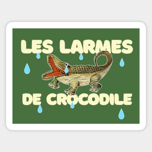 Les Larmes De Crocodile // French Vintage Illustration Design Sticker